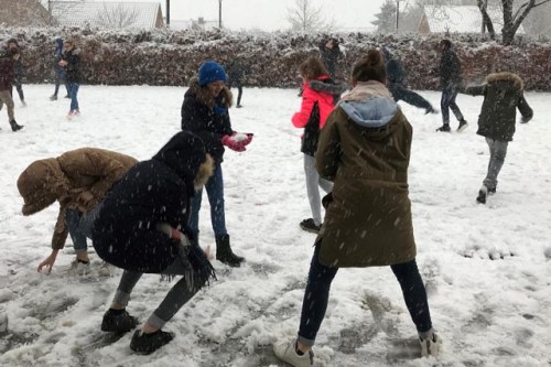 Sneeuwpret als ontspanning in de examenperiode