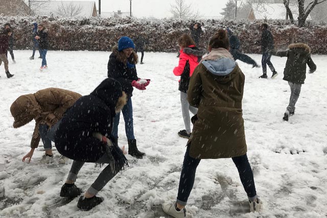 Sneeuwpret als ontspanning in de examenperiode